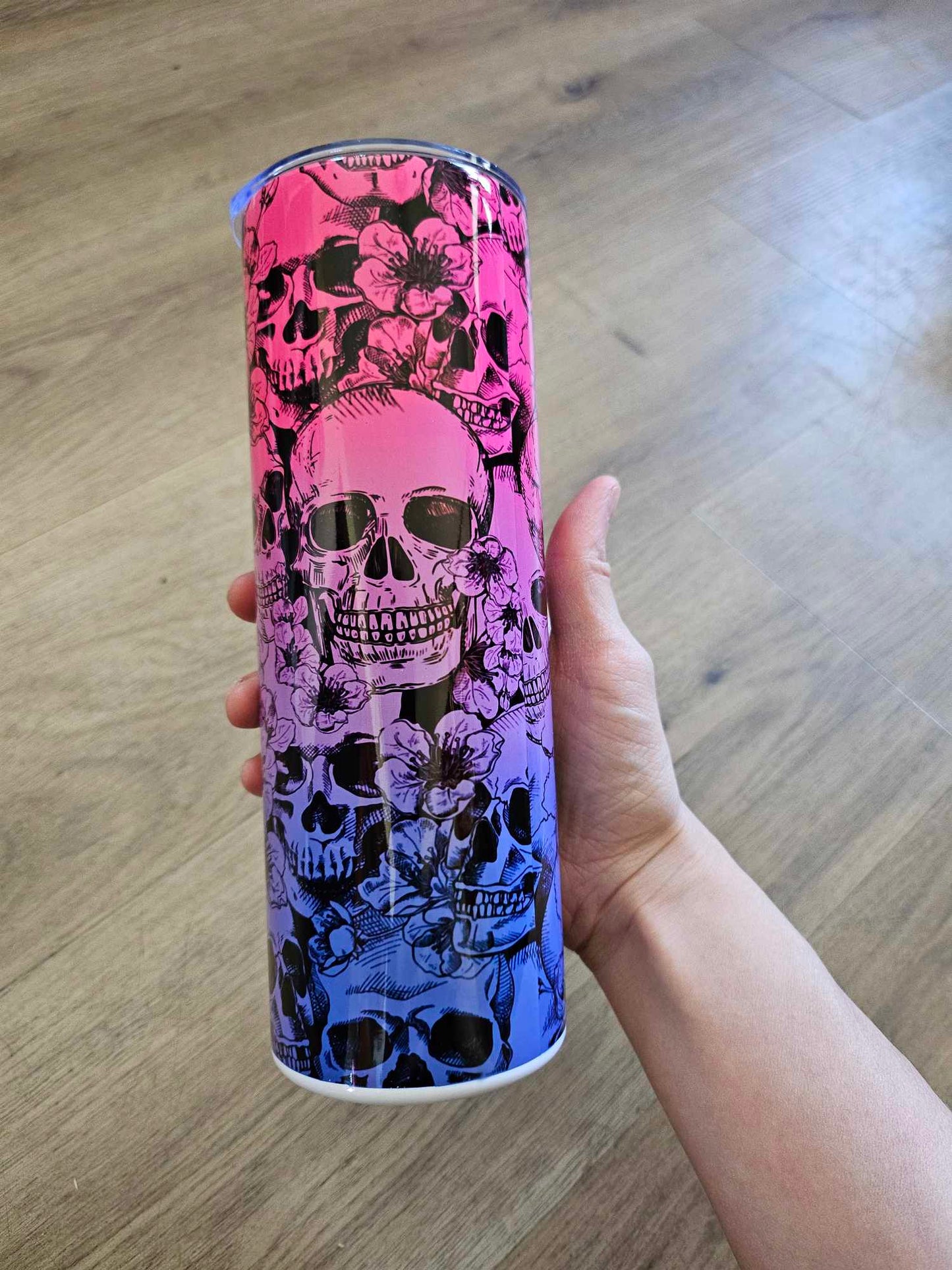 Skulls and Flowers Tumbler