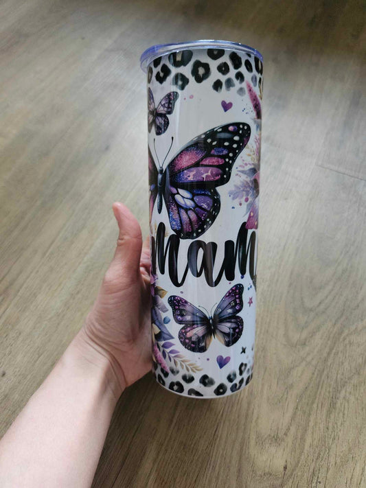 Butterfly Flowers Mama Tumbler